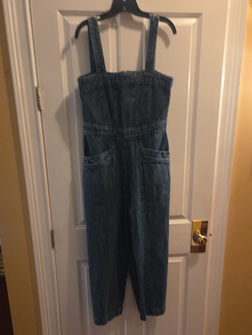 Denim Wide-Leg Jumpsuit - Blue